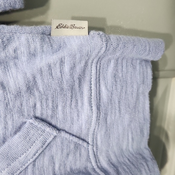 NWOT Eddie Bauer 3/4 Sleeve Hoodie Jacket Blue Purple Lilac Lavender Aztec Geo - Picture 5 of 7